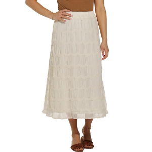 Women's Mikarose A-Line Skirt Medium Coconut Milk