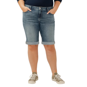 Women's Silver Jeans Co. Elyse Comfort Bermuda Jean Shorts 20 Indigo