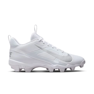 Men's Nike Alpha Menace 4 Shark Molded Football Cleats 13 White/Metallic Silver