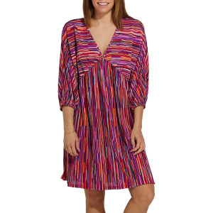 Women's Ces Femme Lines Shift Dress Small Fuschia Multi