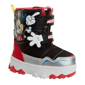 Josmo Disney Mickey Mouse Winter Boots Outdoor Toddler 10T Black/Red