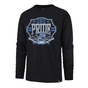 Detroit Lions 47 Brand Regional Long Sleeve T-Shirt Medium Black