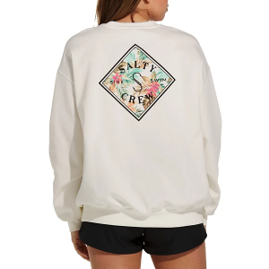 Women's Salty Crew Tippet Crewneck Sweatshirt Large Off White White