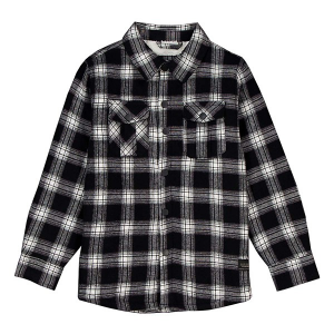 Kids' Silver Jeans Co. Plush Lined Long Sleeve Flannel Small Black