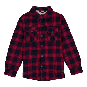 Kids' Silver Jeans Co. Plush Lined Long Sleeve Flannel Medium Red/Navy