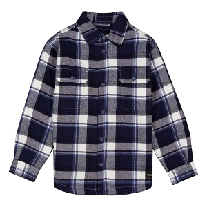 Kids' Silver Jeans Co. Plush Lined Long Sleeve Flannel Medium Navy