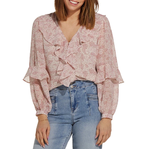 Women's DRESS FORUM Wanderer Long Sleeve Blouse Medium Soft Spring