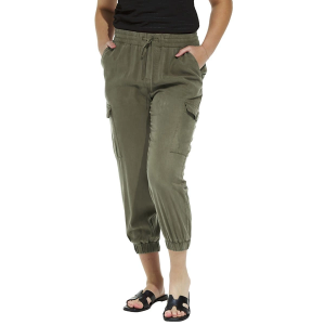 Women's DRESS FORUM Washed Jogger Pants Small Army