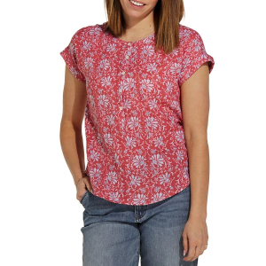 Women's North River Cap Sleeve Henley Small Faded Rose