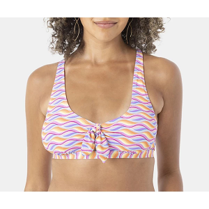 Women's Roxy High Tide Bralette Swim Bikini Top Juniors Medium Pink