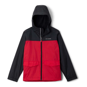 Boys' Columbia Rain-Zilla II Rain Jacket XLarge Black Red