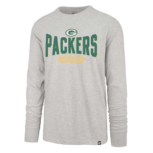 Green Bay Packers 47 Brand Outstretch Long Sleeve T-Shirt Small Grey Heather