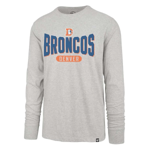Denver Broncos 47 Brand Outstretch Long Sleeve T-Shirt XLarge Grey Heather