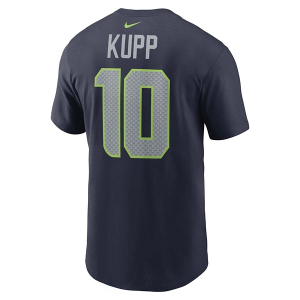 Seattle Seahawks Nike Cooper Kupp #10 Name & Number T-Shirt Medium Navy