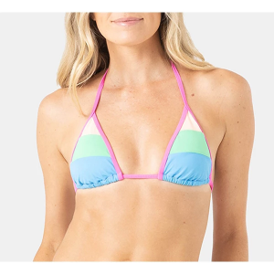 Women's Roxy Colorblock Tri Swim Bikini Top Juniors Small Multi