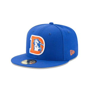 Denver Broncos New Era 1993 Team Logo 59Fifty Hat Fitted Hat 7 1/8 Majestic Blue