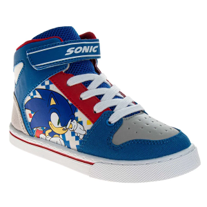 Kids' Josmo Sonic The Hedgehog High Top Sneakers sneakers-athletic-shoes Little 12Y Regular Blue