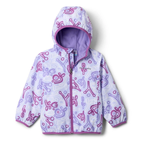 Girls' Columbia Mini Pizel Grabber III Windbreaker Toddler 3T Snowdrift Marker Made