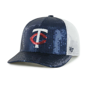 Women's Minnesota Twins 47 Brand Dazzle Adjustable Hat One Size Navy