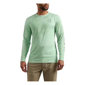 Men's Carhartt Force Sun Defender Lightweight Long-Sleeve Print Long Sleeve T-Shirt Small Big Sky Watercolor Camo