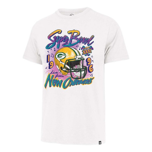 Green Bay Packers 47 Brand Super Bowl Showcase T-Shirt Small White