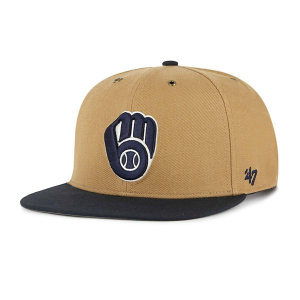 Milwaukee Brewers 47 Brand Workshop Adjustable Hat One Size Caramel