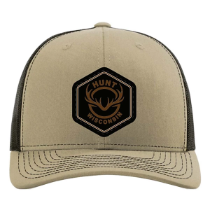 Men's Park Bench Apparel Hunt Wisconsin Snapback Hat One Size Khaki Coffee