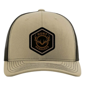 Men's Park Bench Apparel Hunt Nebraska Snapback Hat One Size Khaki Coffee