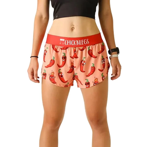 Women's ChicknLegs Split Shorts Large Red Chilly Pepper
