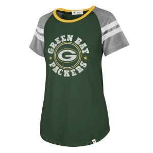 Women's Green Bay Packers 47 Brand Static T-Shirt Medium Elm Green