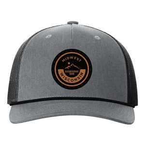 Men's Park Bench Apparel Wisconsin Midwest Flat Snapback Hat One Size Heather Black