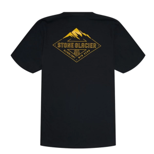 Men's Stone Glacier Mountain Peak T-Shirt 2XLarge Black