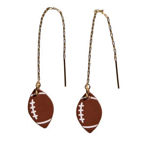 Nickel & Suede Touchdown Threader Earrings