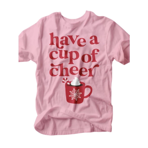 Women's Ruby's Rubbish Have a Cup of Cheer T-Shirt Medium Pink