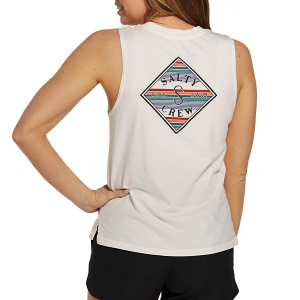 Women's Salty Crew Tipper Fill Muscle Crew Neck Tank Top Medium Off White