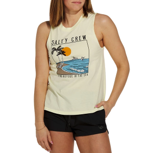 Women's Salty Crew The Good Life Crew Neck Tank Top Medium Banana