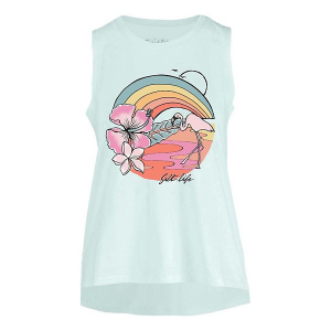 Women's Salt Life Flamingo Row Crew Neck Tank Top Small Sea