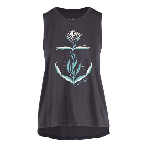 Women's Salt Life Anchored Kelp Crew Neck Tank Top Small Ebony