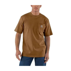 Men's Carhartt Loose Fit Heavyweight Pocket Tall T-Shirt 2XLarge Tall Oiled Walnut Heather