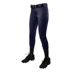 Girls' Champro Tournament Traditional Low-Rise Softball Pants Youth XLarge Navy Short