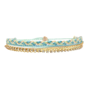 Pura Vida Laguna String and Chain Gold Bracelet