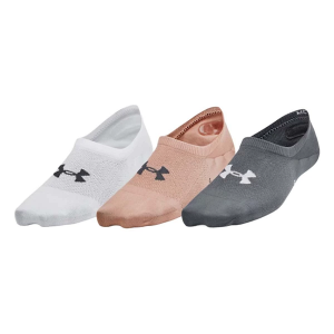 Women's Under Armour Breathe Lite Ultra No Show Socks Medium Beige 3 Packs
