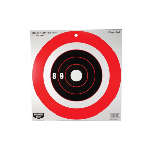 Birchwood Casey Rigid Paper Target DH Bull's-Eye 12" 10 Pack