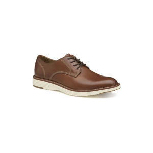 Men's Johnston & Murphy Upton Plain Toe Dress Shoes Wide 14 Tan Full Grain
