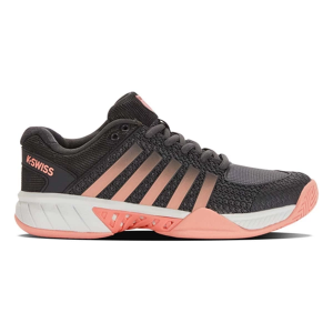 Women's K-Swiss Express Light Pickleball Shoes sneakers-athletic-shoes 7 Regular Asphalt/Steel gray/Peach