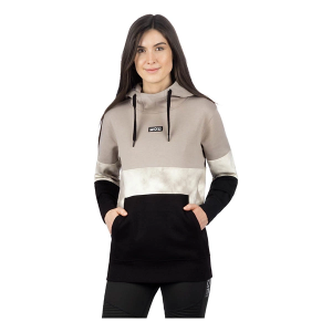 Women's FXR Stripe Snowmobiling Hoodie Medium Black/Stone