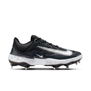 Men's Nike Alpha Huarache Elite 4 Low Metal Baseball Cleats 7 Black/White/Dark Smoke Grey