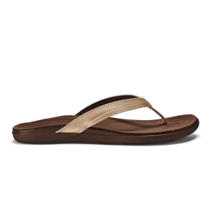 Women's OluKai 'Aukai Flip Flop Sandals 6 Copper/Dk Java
