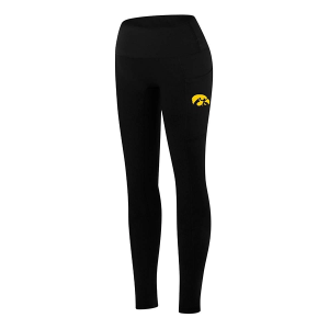 KADYLUXE Women's Iowa Hawkeyes Rib Pocket Leggings