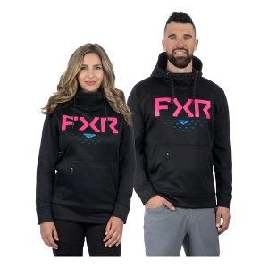 FXR Unisex Helium Tech Snowmobiling Hoodie XLarge Black/NightClub